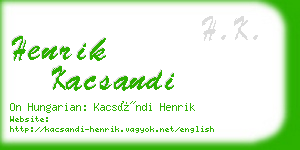 henrik kacsandi business card